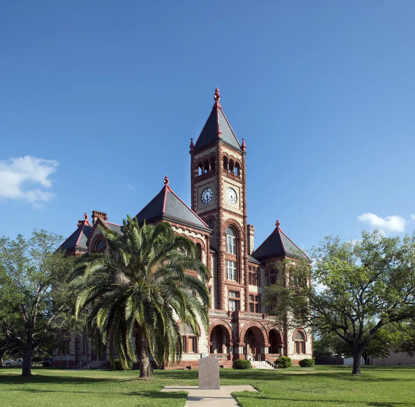 County records, like these courthouses across Texas, are where mineral ownership is actually settled.