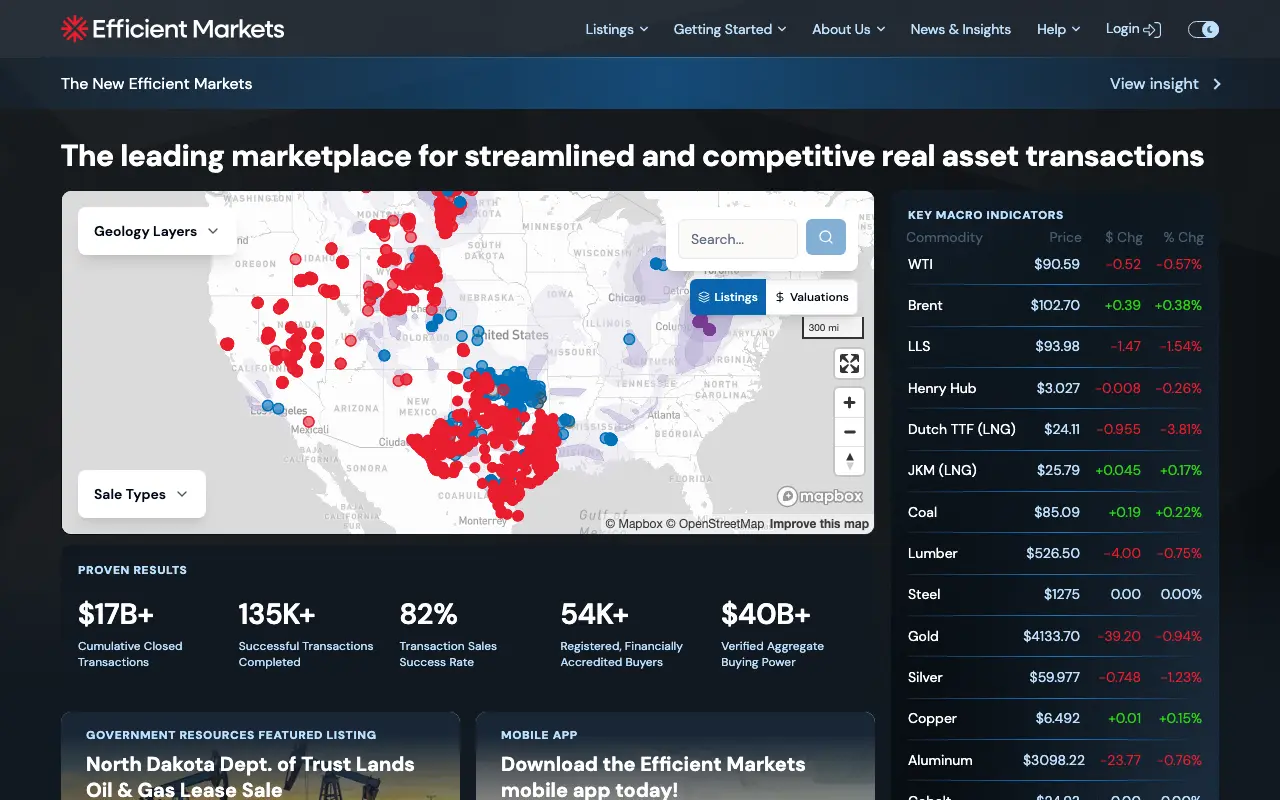 Screenshot of the EnergyNet website
